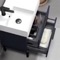 Modern Small Bathroom Vanity, Blue, 24